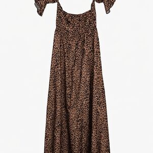 Leopard Print Brown Maxi Dress - Effortless Statement Style